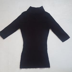 Ribbed mock neck 1/2 sleeve